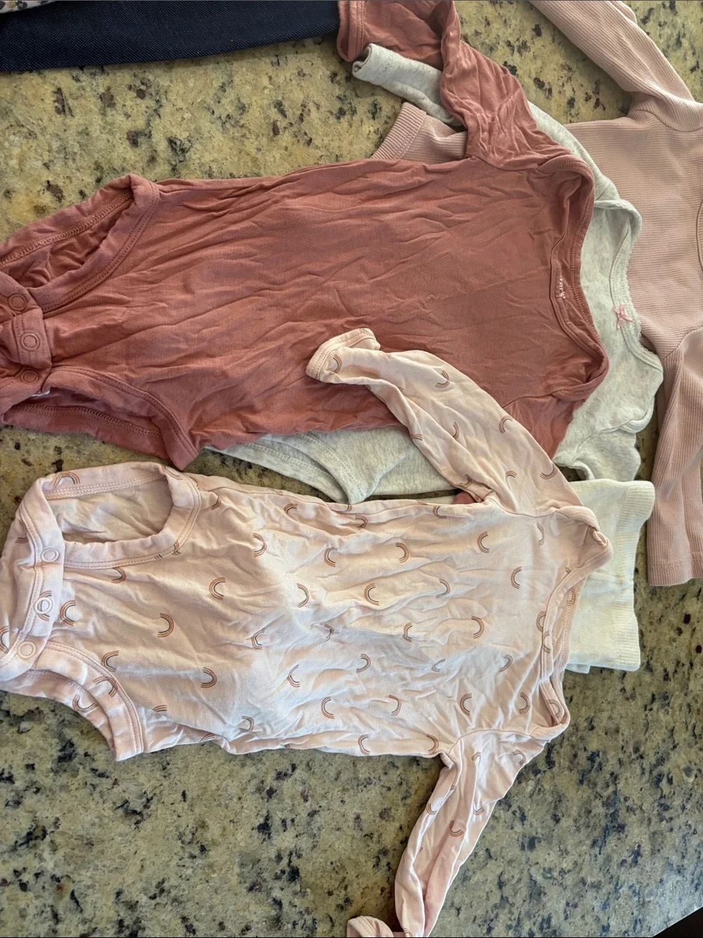 Carter's Girls' Long-Sleeve Tops & Pants lot - Pink, Mauve & Cream 6 months Fall